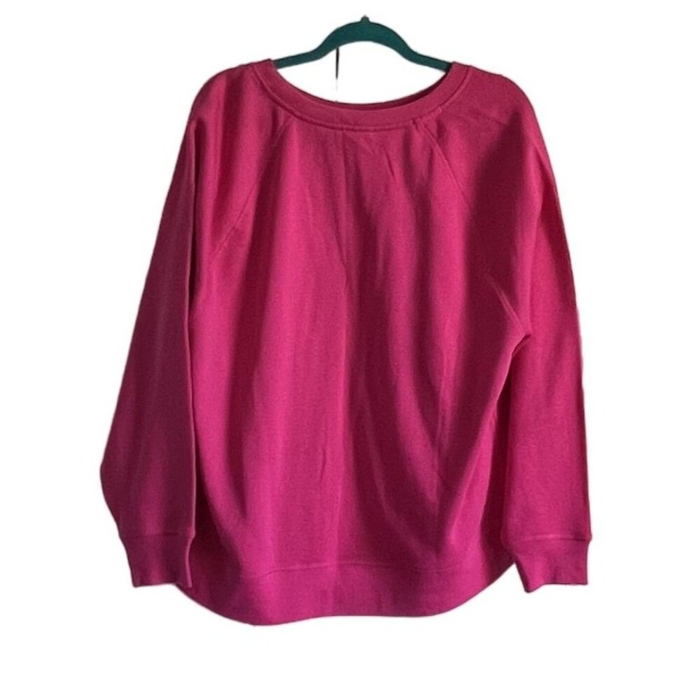 Style and Co Womens XL Pink Holiday Sweatshirt Ho Ho Ho Print Christmas NWT - Picture 4 of 7